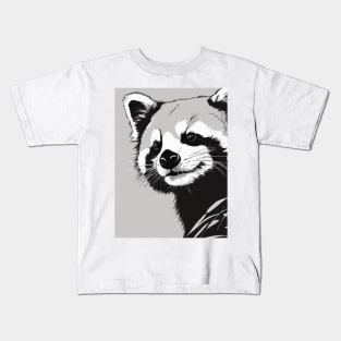 Red Pandas Shadow Silhouette Anime Style Collection No. 86 Kids T-Shirt